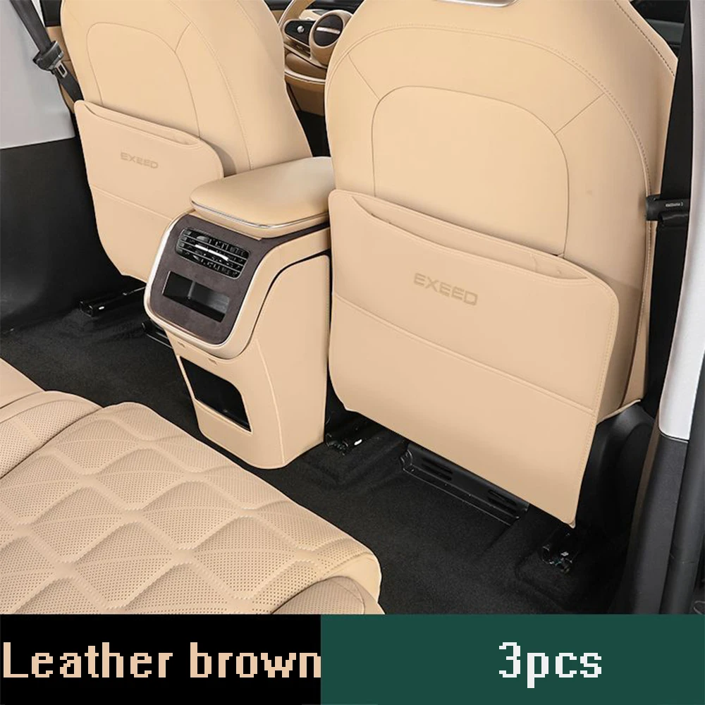 

For EXLANTIX ET EXEED STERRA ET 2024 2025 Car Front Seatback Protector Rear Seat Back Anti-Kick Mats Leather Cover Accessories ﻿