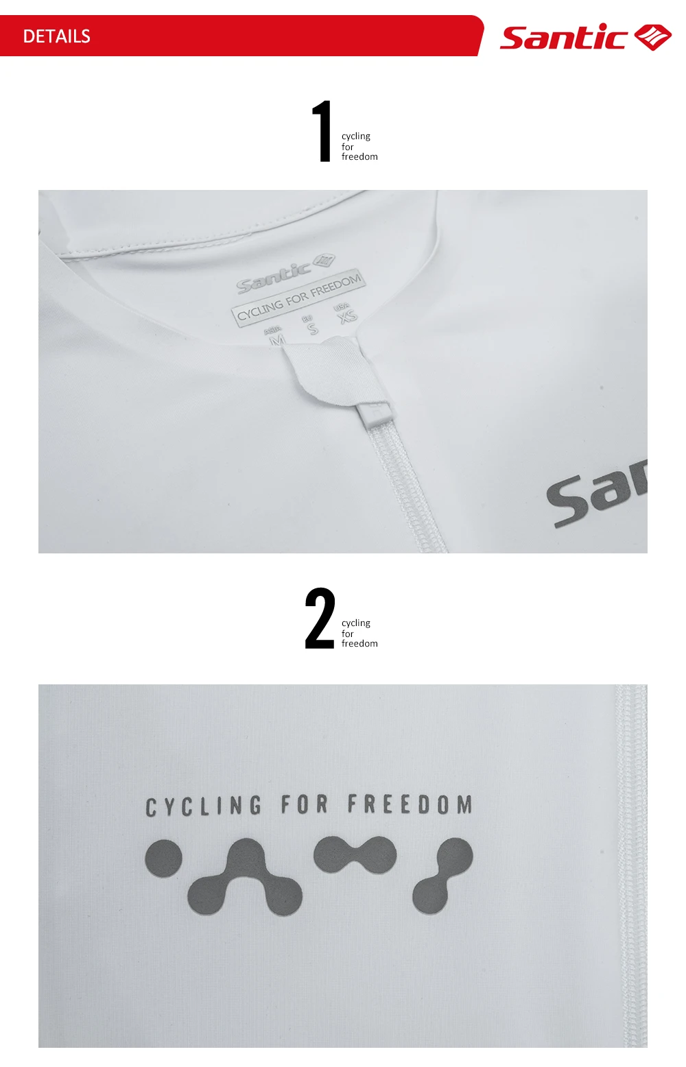 Santic Herren-Radtrikots, langärmelig, Fahrradtrikot, Sonnenschutz, atmungsaktiv, hochelastisch, für Outdoor-Training – Detail 7