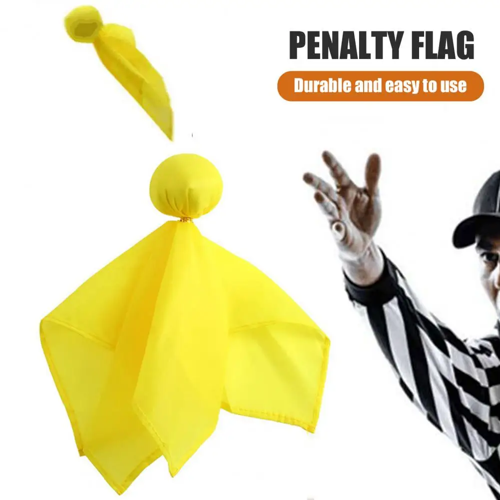 

Football Penalty Flag Drop-resistant Unbreakable Penalty Warning Satin Professional Soccer Penalty Flag for Sports Games