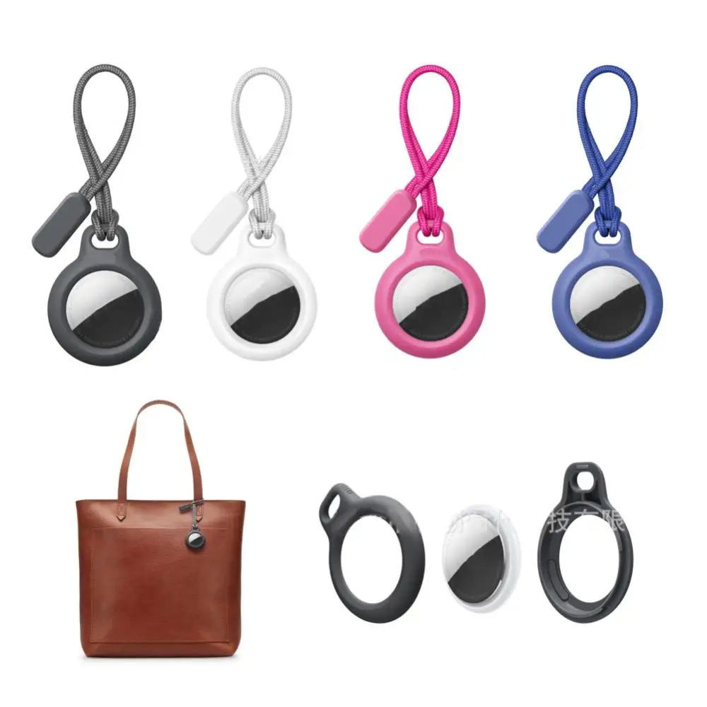 Für Air Tag Tracker Fall für Airtag Fall Silikon Schlüssel bund Locator Tracker Anti-Lost Gerät Hund Katze Halsband Kind GPS Finder