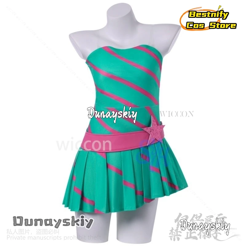 أنيمي فوز كلوب تأثيري ستيلا زي جيراي كي الفتيات الرجعية قطري مخطط تنورة قصيرة الخماسي فستان مثير لوليتا هالوين #6