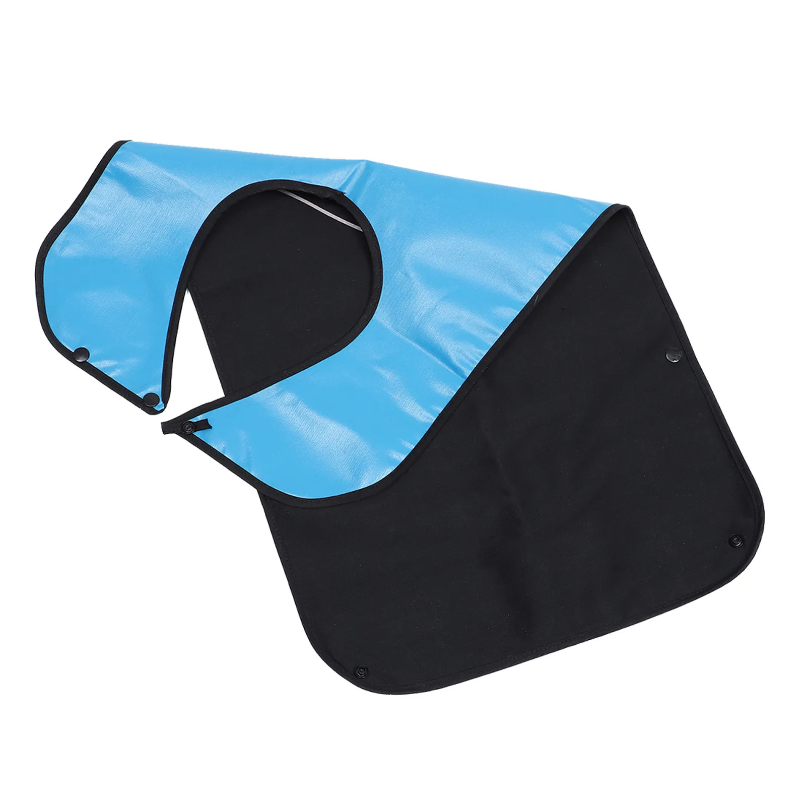 1Pcs Comfortable Polyester Adult Bib Multi-Level Adjustable Foldable Lightweight Saliva Holder Rice Pocket for Seniors Eating