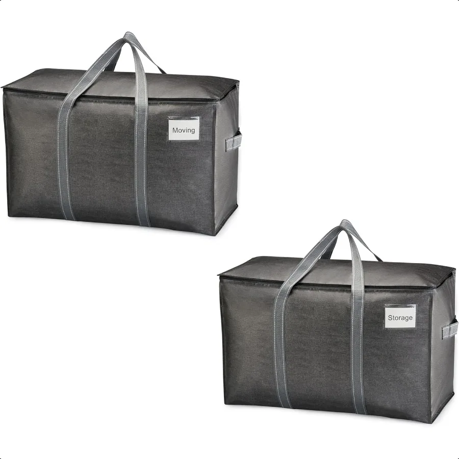 

2 Pack Moving Bags Heavy Duty Moving Boxes Alternative Packing Storage plies for Dorm Room entials with Zipper for Clothes Extr