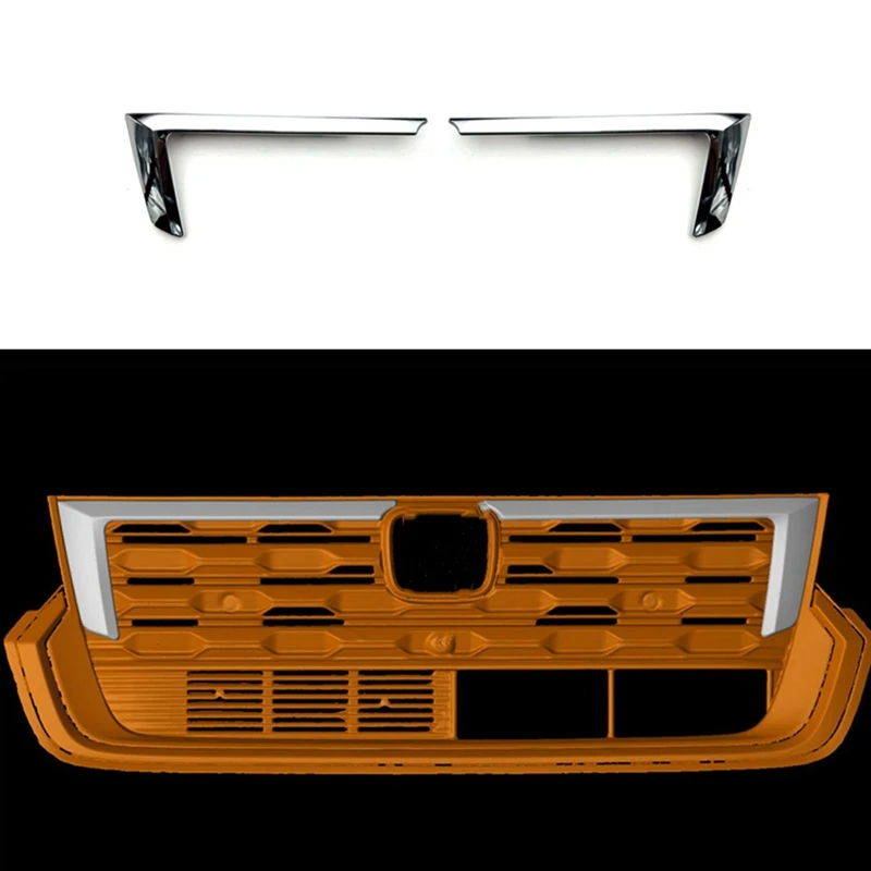 For Honda N-Box JF5 JF6 2023 2024 RHD K-Car Front Center Grille Cover Racing Trim Decorative Sticker Parts