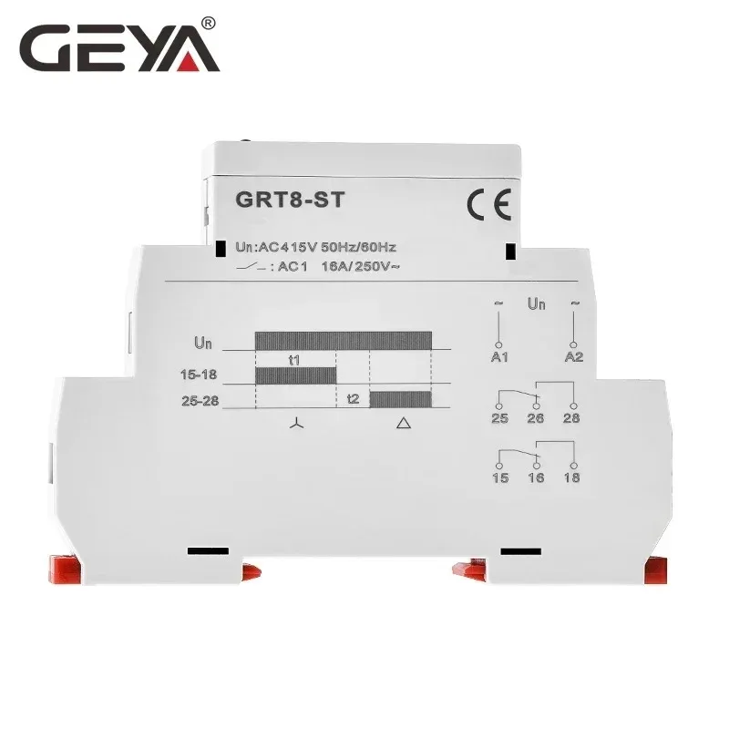 

Реле времени задержки двигателя GEYA (Star Delta/Soft Starter & Delta) | AC230V/380V~440V, AC/DC12V-240V