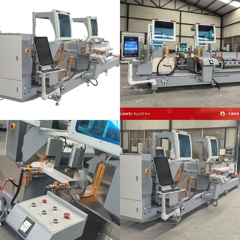 Aluminum profile numerical control double head precision cutting saw, door and window processing equipment, double head saw