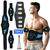 EMS Abdominal Toning Belt Muscle Stimulator Abs Trainer Muscle Toner USB Charge Body Shaping Lose Weight Fat Burn Fitness Unisex