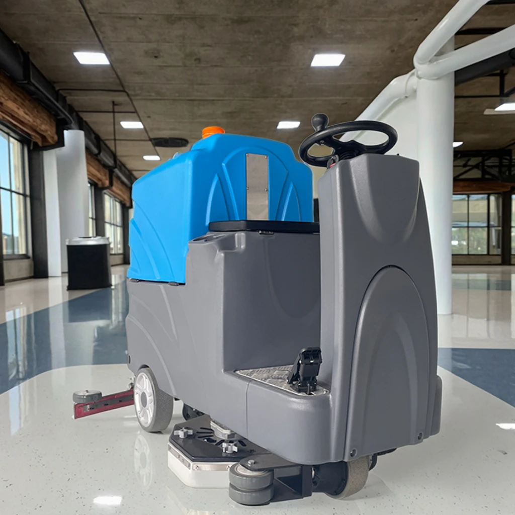 Professional Heavy Duty Floor Scrubber Machine & Cleaner  for Epoxy Tile Cement Floors | Industrial Scrubbing Machine