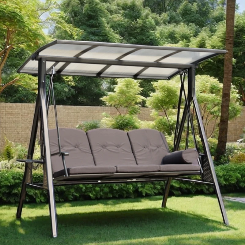 

Modern Design Customizable Outdoor Furniture Hot-Selling Three-Set Swing Chairs Courtyards Patios Rattan Metal Villas Home