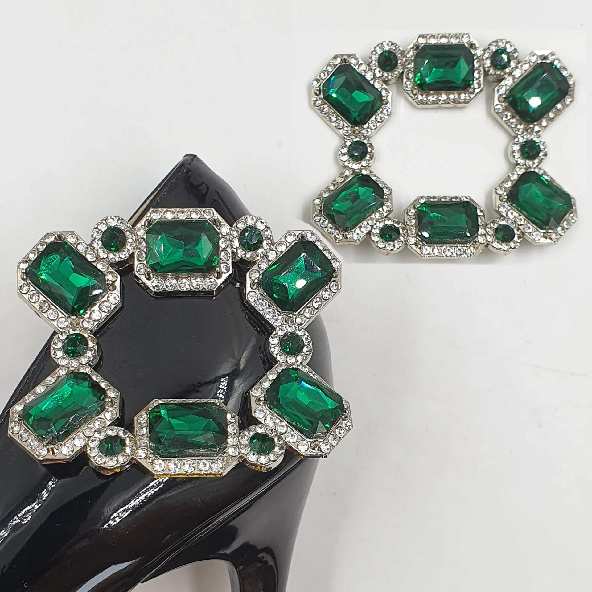 high heel pendant green shoes charm decoration heel accessories pins for high heel luxury y2k girl shoe charm ornament