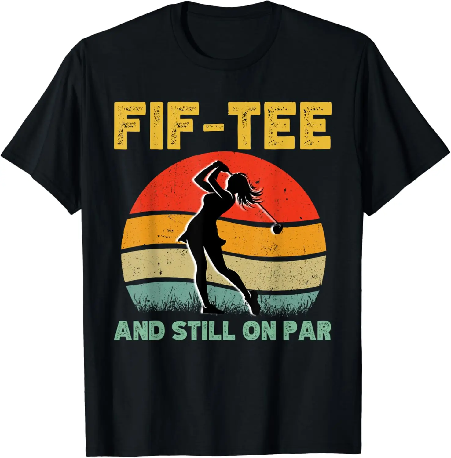 

50th Birthday Golf Women's Design Retro 50 Year Old Golfing T-Shirt