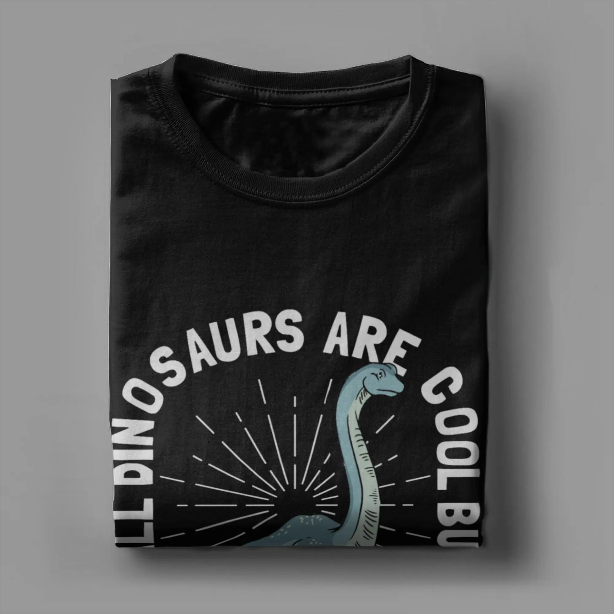 مضحك Brachiosaurus ديناصور تي شيرت للرجال طاقم الرقبة القطن تي شيرت قصير الأكمام تيز القمم الأصلي