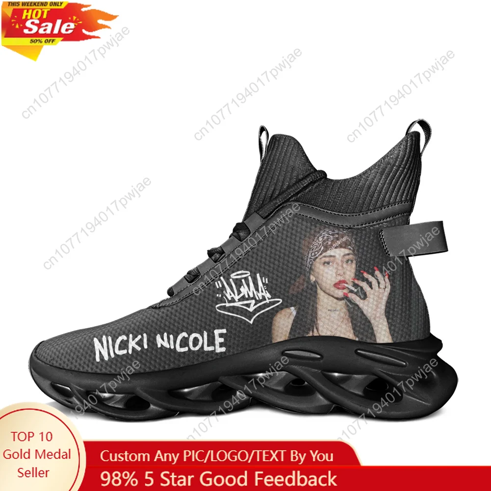 

Nicki Nicole Hip hop rapper High Top Flats Sneakers Mens Womens Hiking Sneakers Travel Shoes Running Casual Custom shoes