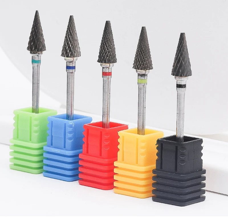 Tungsten Steel Milling Cutters For Manicure, Removing Gel Polish Nail Drill Bits Umbrella Shape Electric Equipment Tools