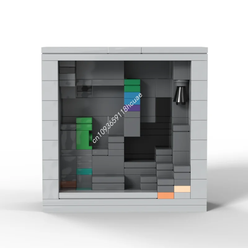 

117 шт. MOC фоторамка «Пещера моего мира», модель строительных блоков, сборка рождественского подарка, игрушка «сделай сам», креативная идея, образование для детей