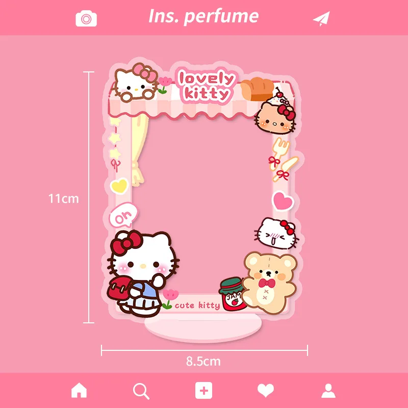 

Cute Hello Kitty Photo Frame Kawaii Cartoon Anime Women Supplies Decoration Desktop Toy Ornament Student Girl Gift Wholesale