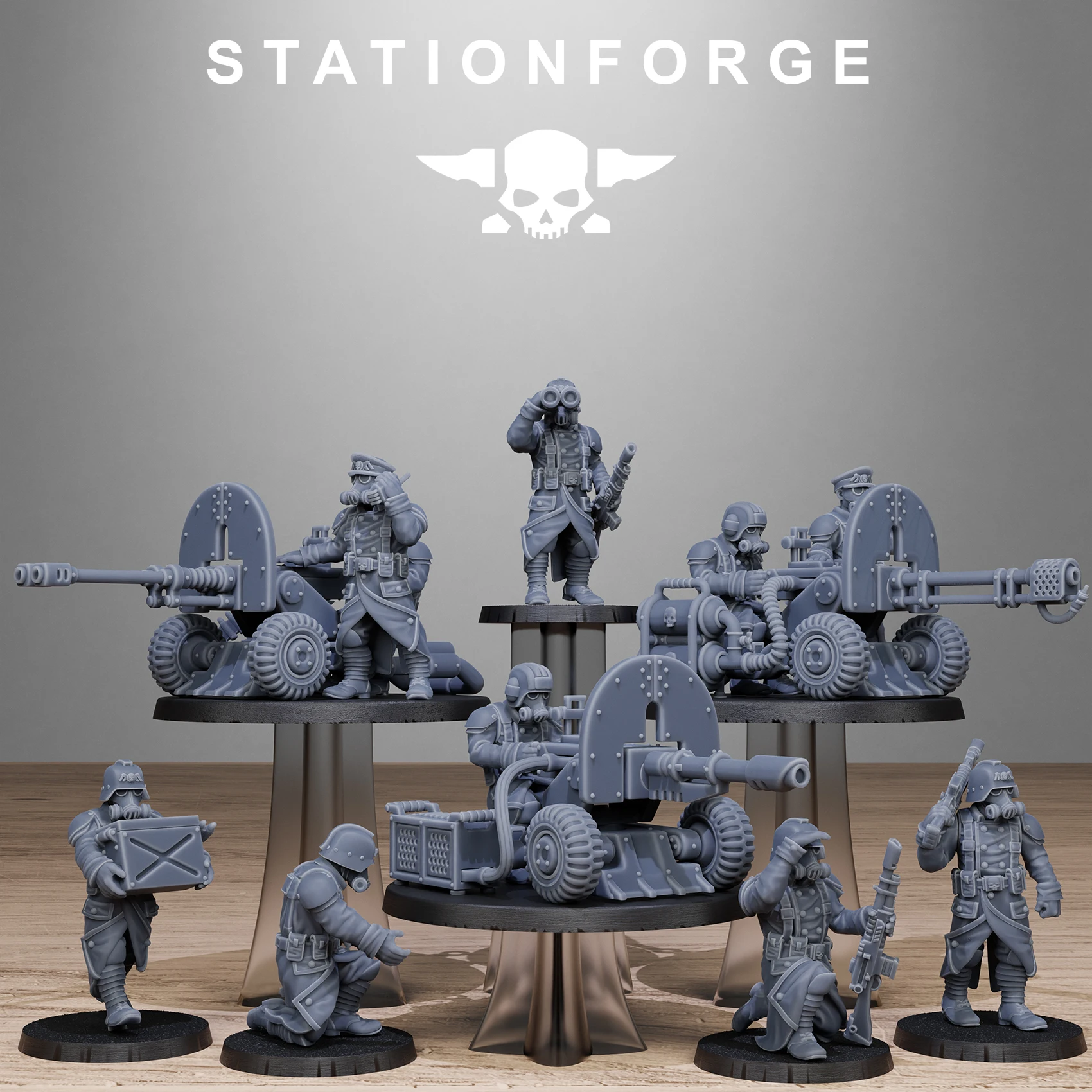 

GrimGuard Heavy Weapons Squad-ABS resin material miniature-Tabletop Wargame Accessories