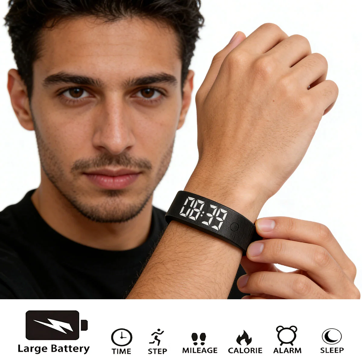 Smart Bracelet Smart Clock Smartband LED Digital Waterproof With Running Pedometer Monitor Smart Band Alarm Reminder