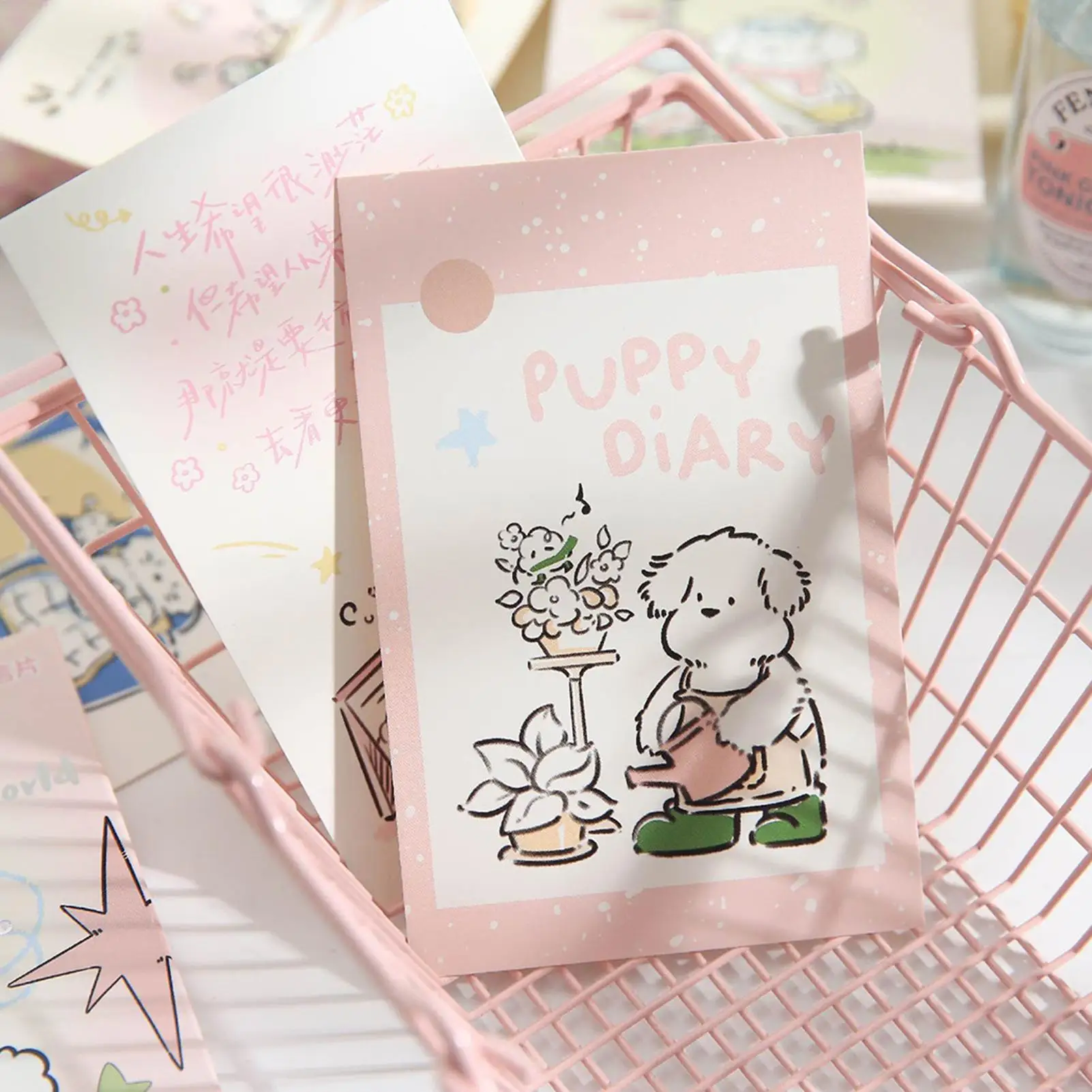 Art Postcards Cartoon Collage Paper Postcards 30 Sheets Animal Patterns Scrapbooking Cards Writable For Boys Girls Graduation