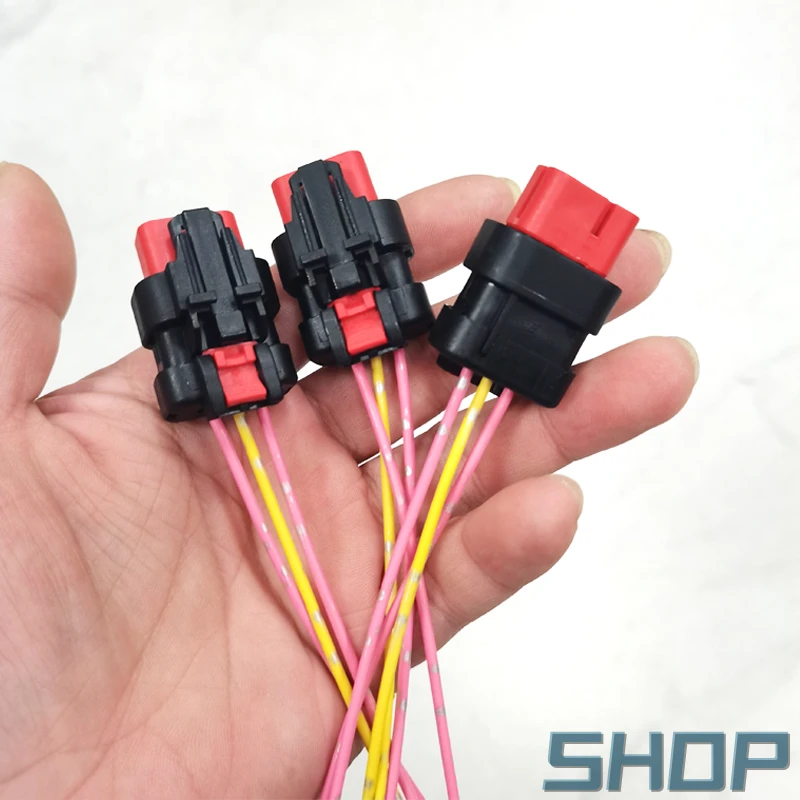 3 pin 776535-1/776429-1 For Caterpillar excavator engine oil pressure sensor plug connector, plug has been assembled with wires