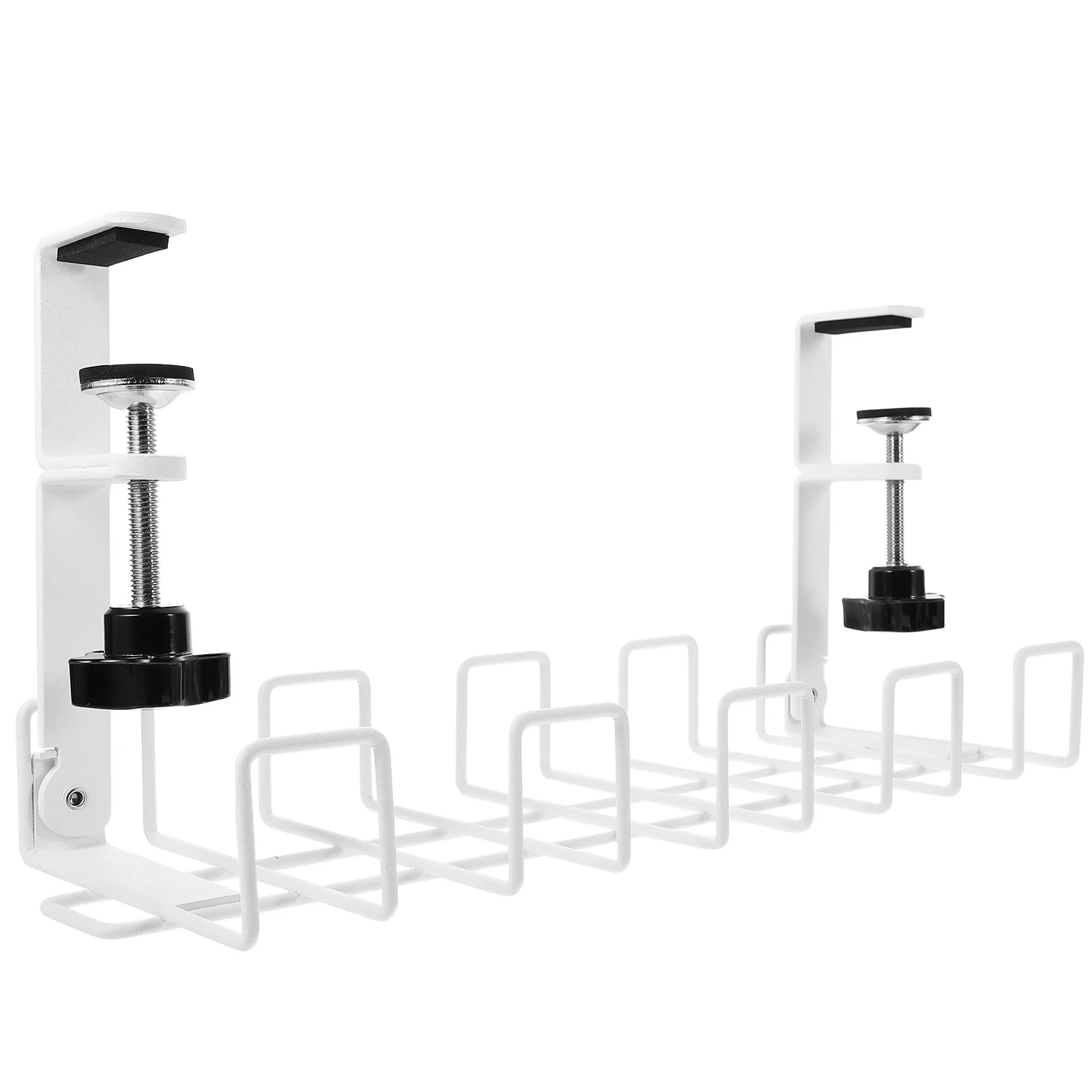 

Cable Management Tray White Small Size Under Wire Organizer Iron Material No Tools Required Easy Installation Under Desk