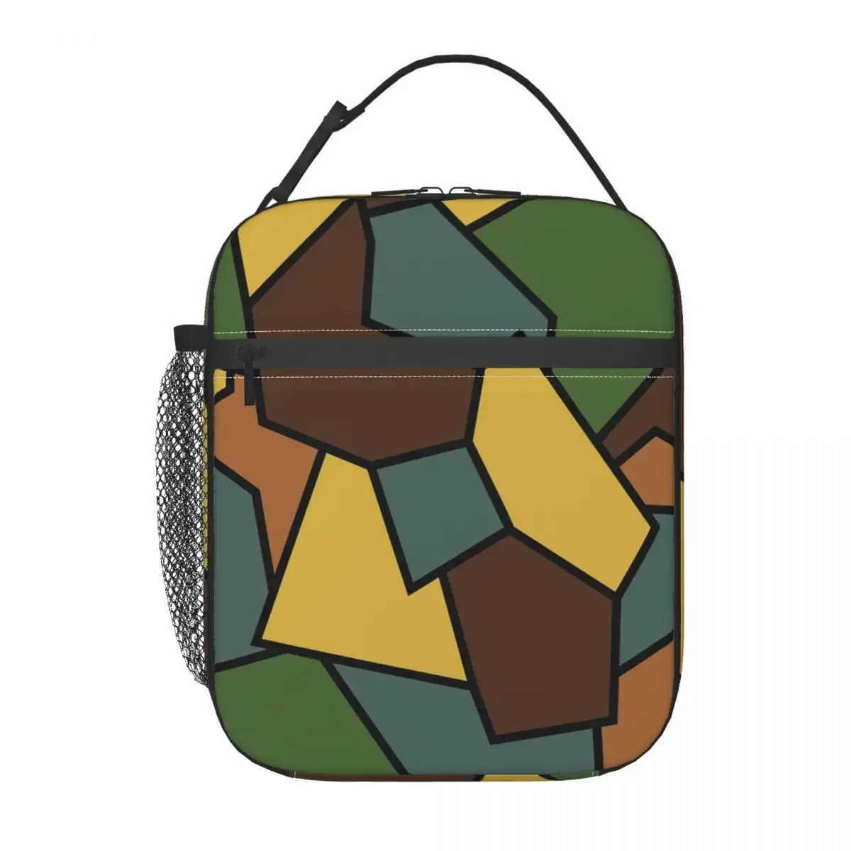 Tiger Stripe Camo Insulated Lunch Bag for Women Portable Tactical Camouflage Thermal Cooler Lunch Box Office Picnic Travel