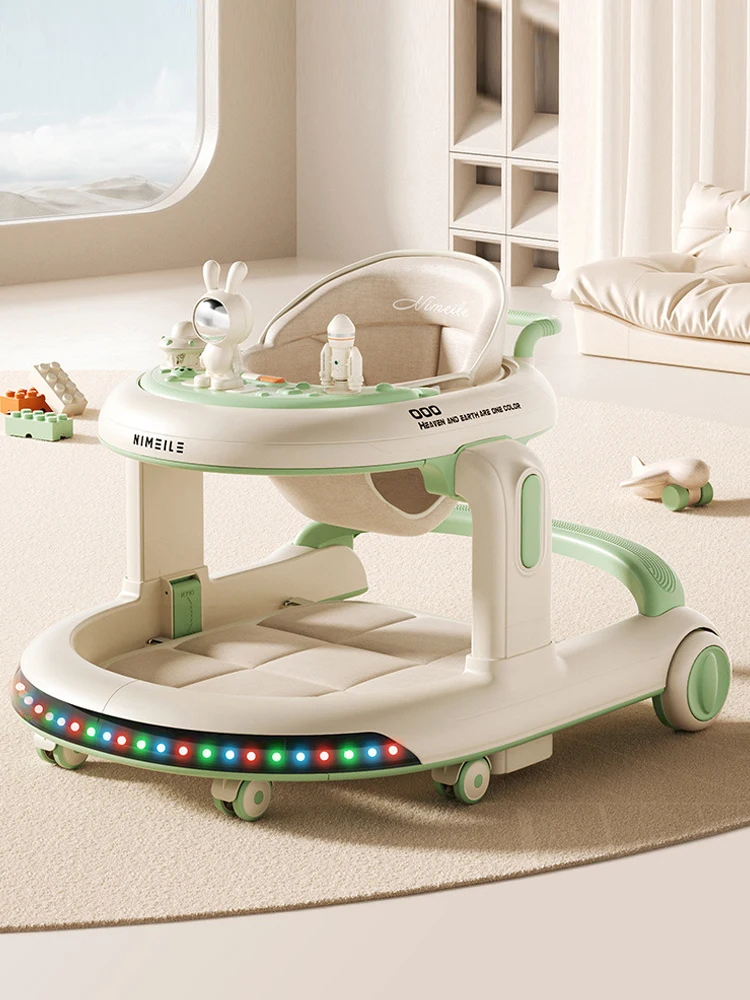 Baby Walker Anti-Rollover Trolley Multifunctionele Peuter Loopassistent Walkers Opvouwbare Activiteit Walker Met Muziek Speelgoed - afbeelding 2
