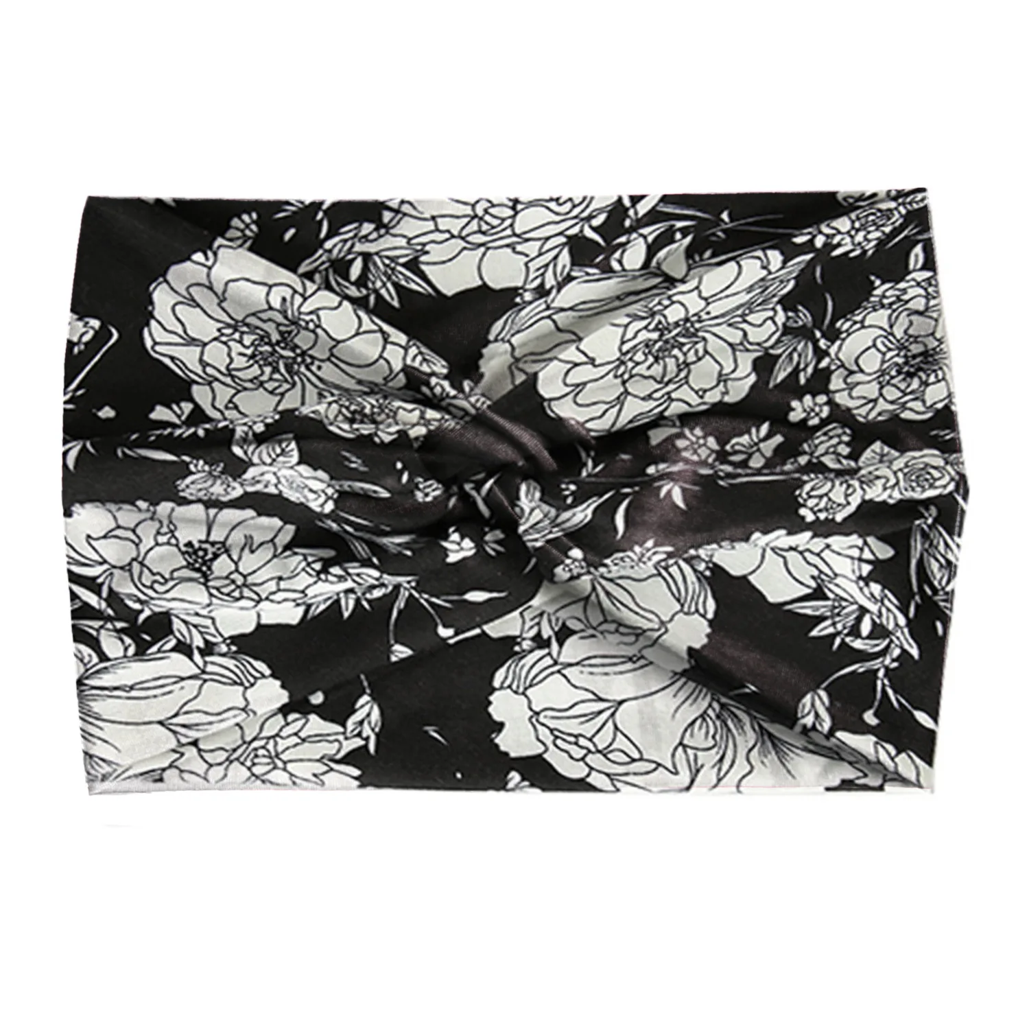 Widening 18CM stretch printed sports sweatband headband headscarf hairband hair tie band