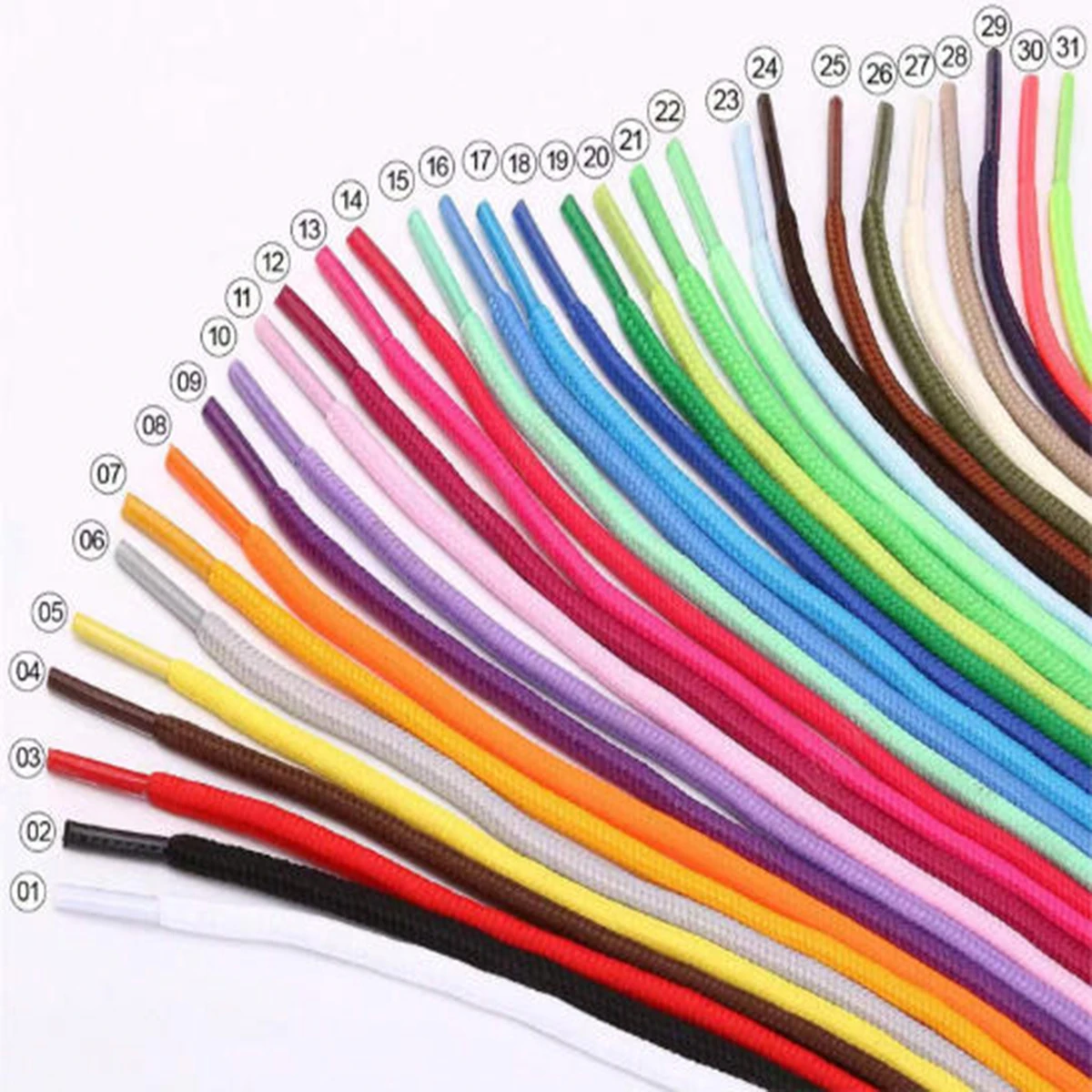 1 Pair of Durable and Stylish Shoelaces, 16-Strand Round Shoelaces, Shoelaces for Sneakers, Flat Shoes, Boots, Casual Shoes, Sports Shoe Laces, Various Shoelaces, Available in Multiple Colors, One Size Fits All, 120cm
