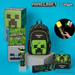 Smiggle Minecraft School Bag Student Stationery Pencil Case Lunch Bag Wallet Handcart Australian Backpack Water Cup Student Gift