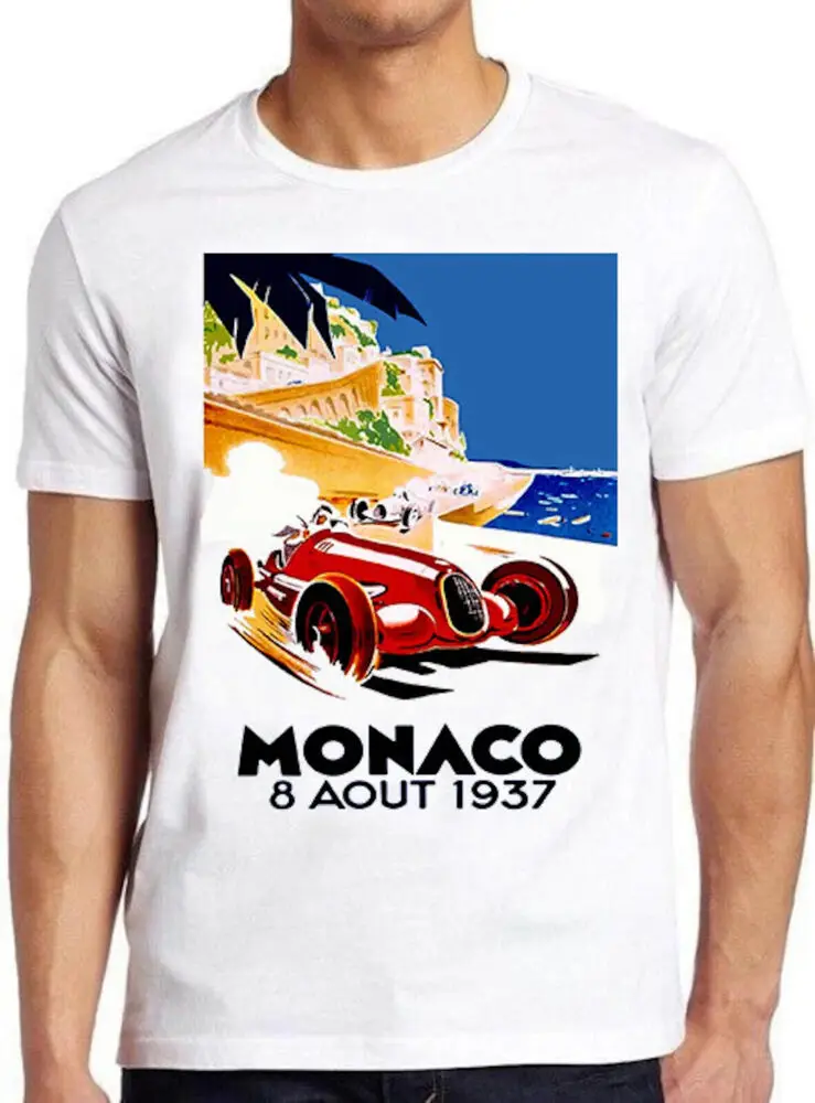 Monaco Grand Prix Race 1937 Auto Racing Meme Cool Funny Gift Tee T Shirt C1193High Quality 100%Cotton Short Sleeve