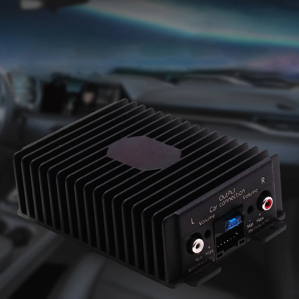 Car Audio Booster 4-Channel Digital Signal Processor Adapter Supporting 4x80W Output for Android Head Unit Integration