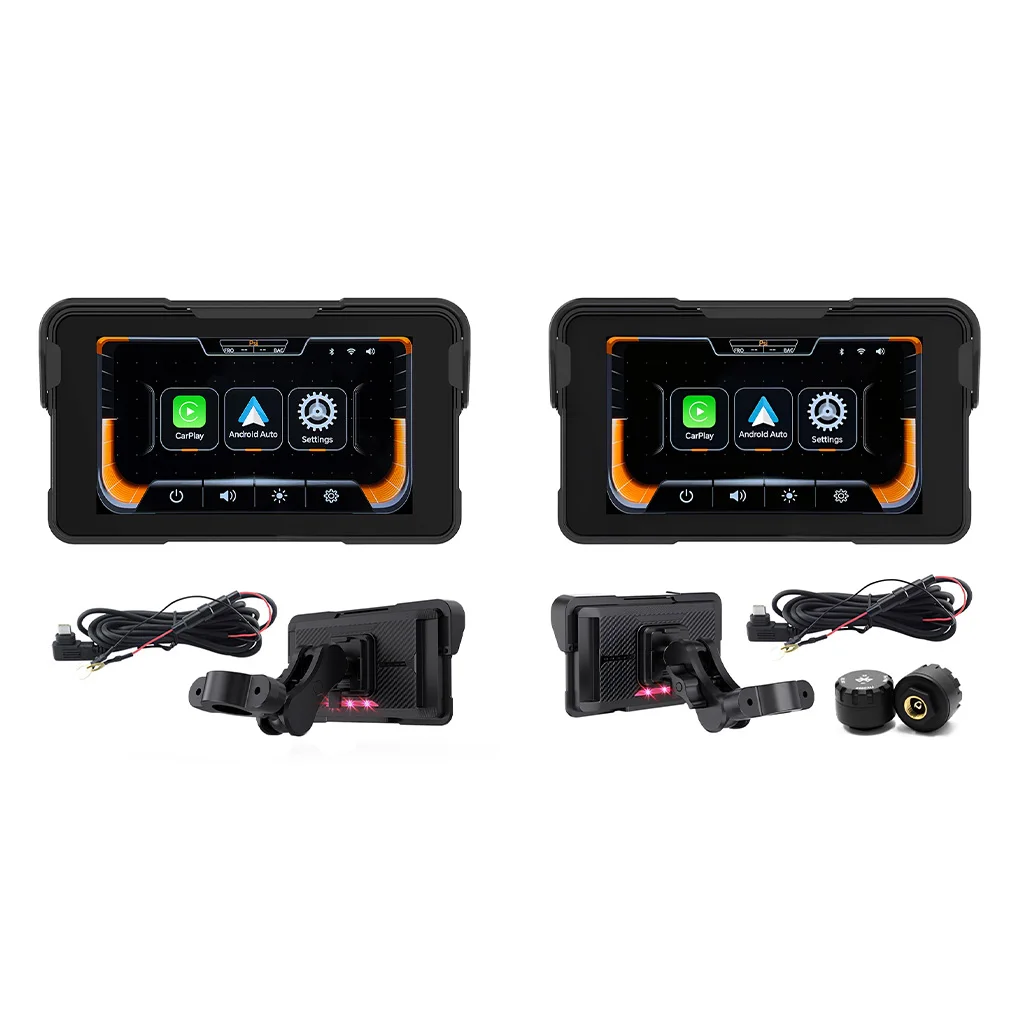 

5 Inch Screen Motorcycle Navigation Moto GPS Wireless Carplay Android Auto IPX7 Waterproof for Honda YAMAHA BMW Suzuki AutoBike