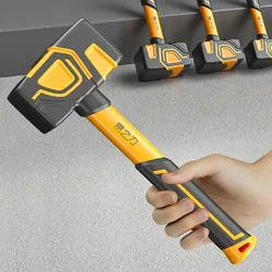 Professional Rubber Hammers for Tiles Powerful Square Soft Rubber Hammers Multifunctional Ultra Light Geology Accessories