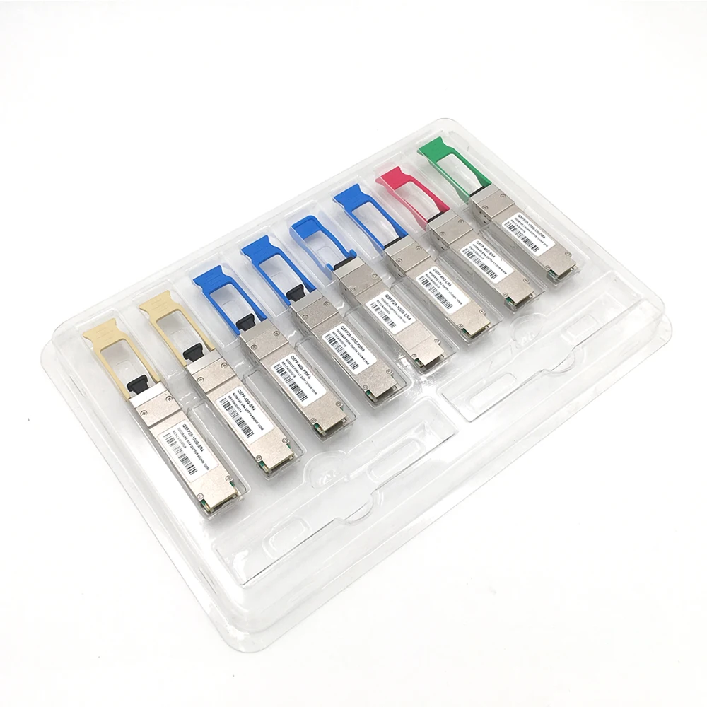 وحدة SFP QSFP28 CWDM4 جهاز إرسال واستقبال بصري بطول 2 كجم مع مراقبة تشخيص رقمية كاملة في الوقت الحقيقي وعلامة تبويب السحب