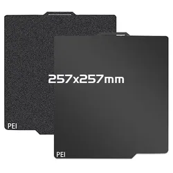 Double Sided PEI Build Plate Black Smooth PEI Textured PEI 257x257 for Bambu Lab P1P/P1S /X1/X1C/X1E/A1 3D Printer Spring Steel