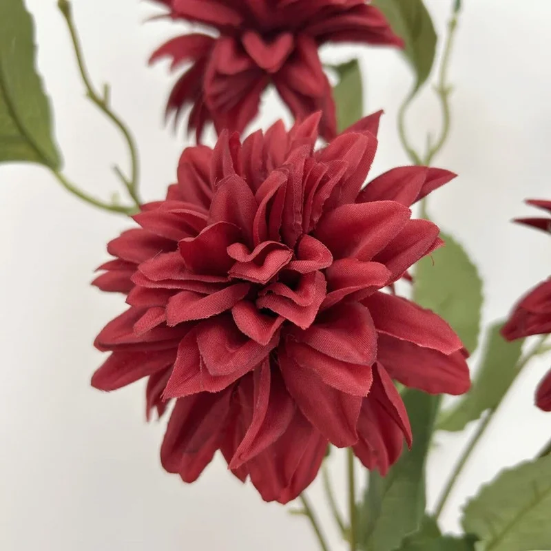 Realistische Seiden-Dadlias für Hochzeit, Party, Weihnachtskranz, Geburtstag, DIY, Zuhause, Büro, Vase, Dekoration, künstliche Blume – Detail 11