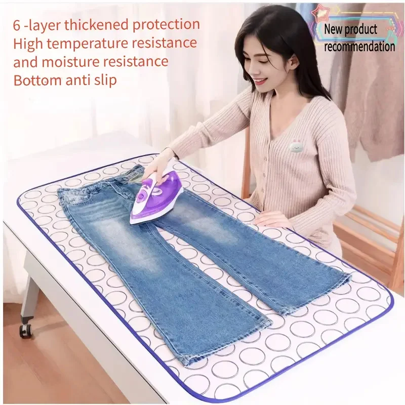

1pcs Ironing Pad Foldable Waterproof Portable Heat Resistant Ironing Pad Travel Home Hangable Ironing Heat Pad Home Accessory