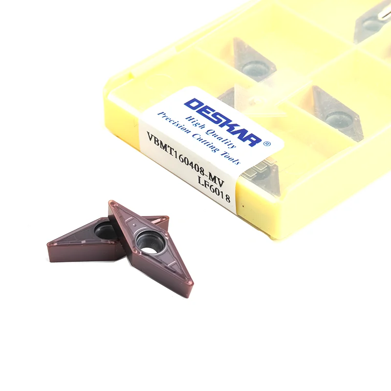 10шт DESKAR VBMT 160404   VBMT 160408   MV LF6018 LF6118 Твердосплавная вставка VBMT Лезвие Токарный станок с ЧПУ Токарный инструмент для нержавеющей стали