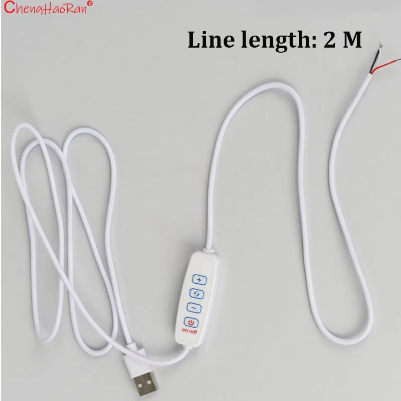 6PCS/Lot For 5V 2.0M USB Switch Line Fill Light Led Live Light Controller Color Matching 3 Colors 4 Keys Spower Cord