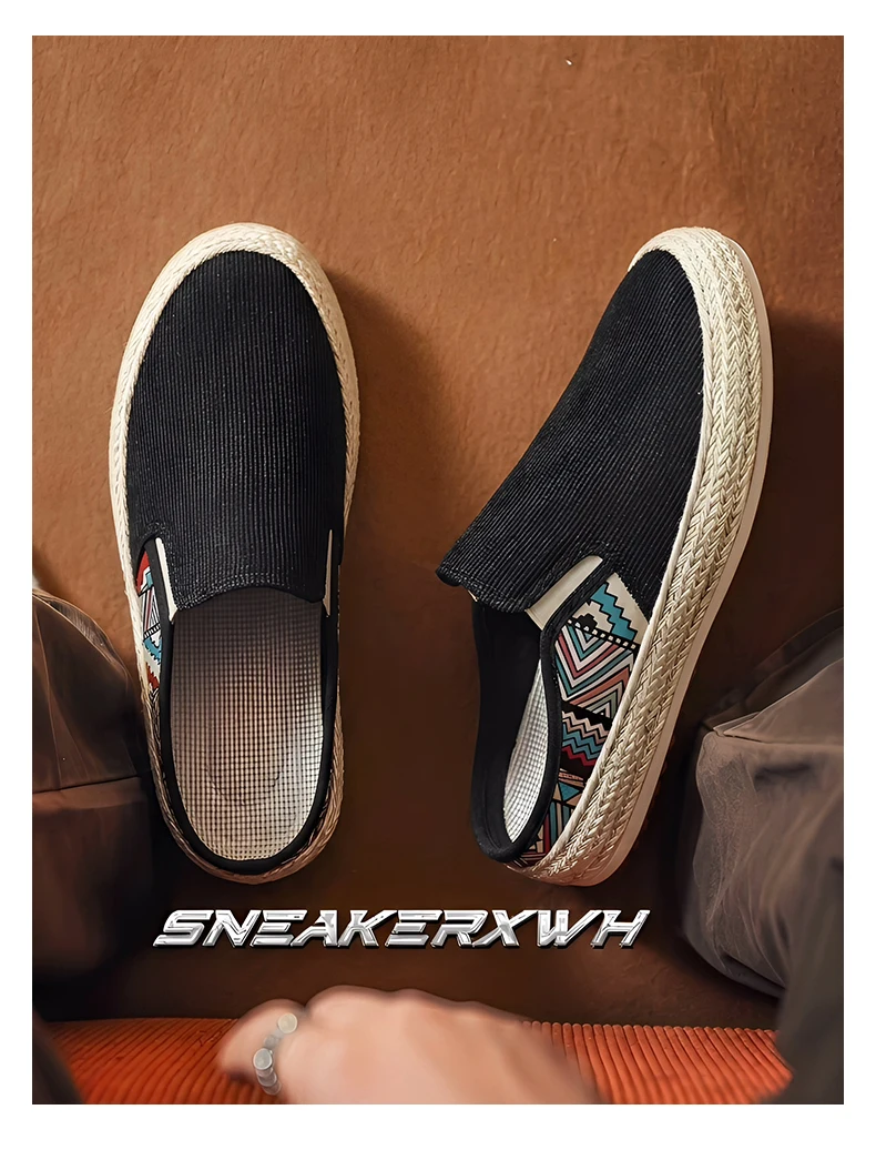 Outdoor-Sandalen für Herren, Halbschuhe, Sommer-Freizeitschuhe, Canvas, weicher Boden, leichter Wanderschuh, vulkanisierter Schuh – Detail 8