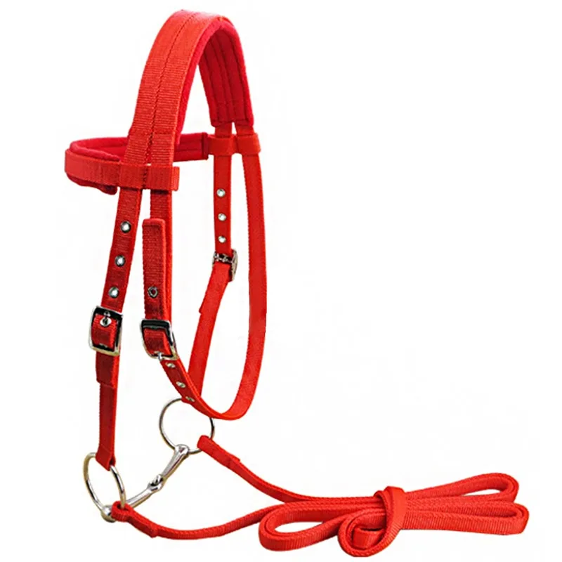 Horse Halter with Nylon Halters Soft Adjustable Winter Throat Snap Competition Fleece Sports Hore Riding Equipment