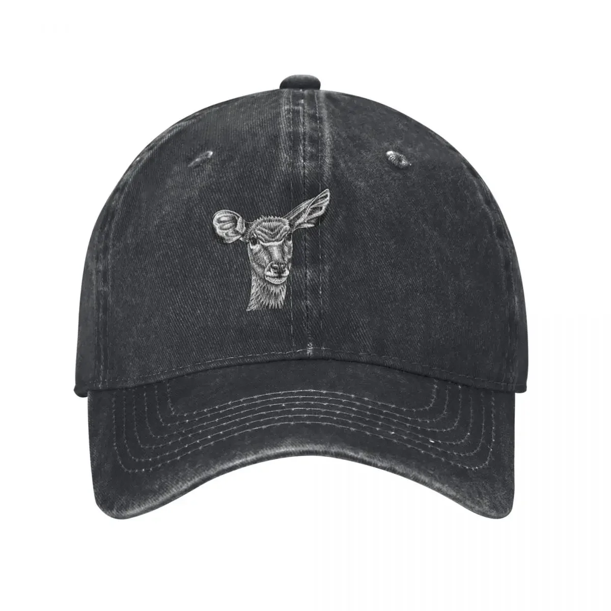 Greater kudu - ink illustration Baseball Cap Golf Hat Man fashionable hard hat Visor Girl'S Hats Men's