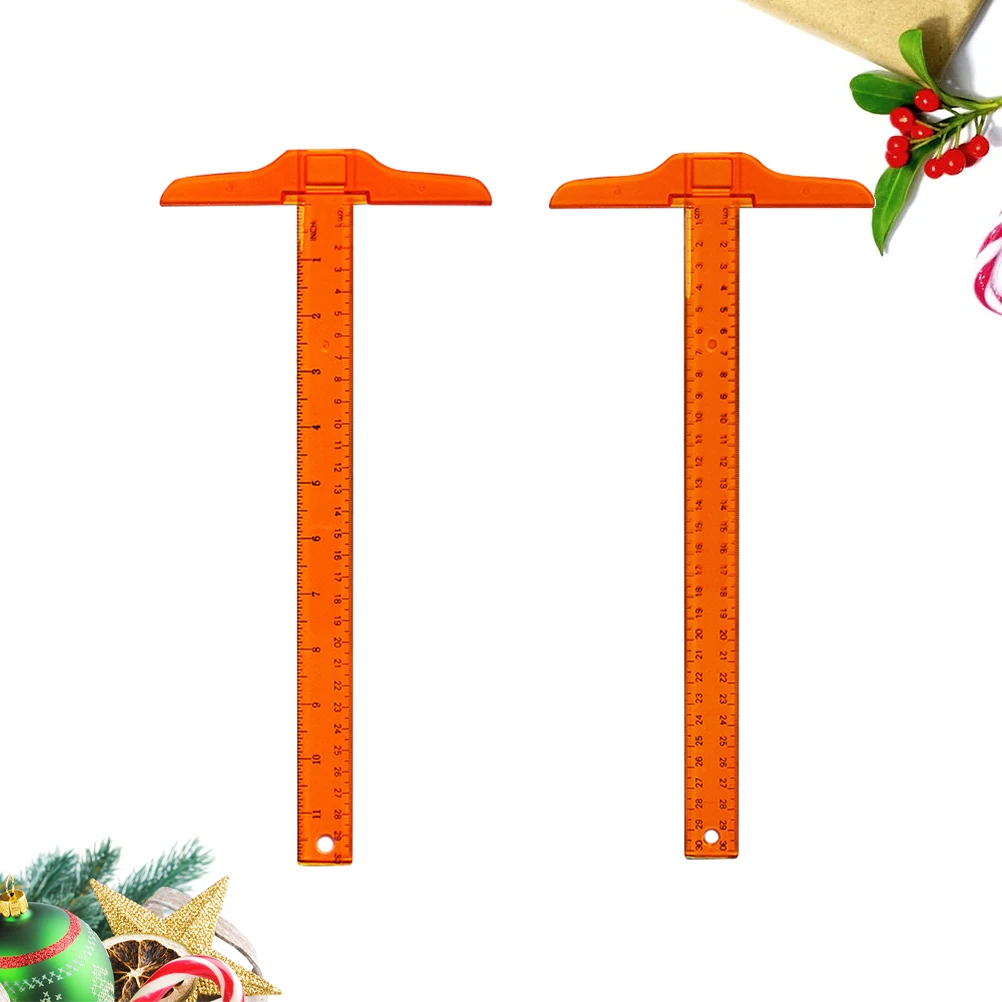 

2PCS Ruler Drafting Scale Measuring Tool Double Marks Precision Accuracy Storage Home Office Student