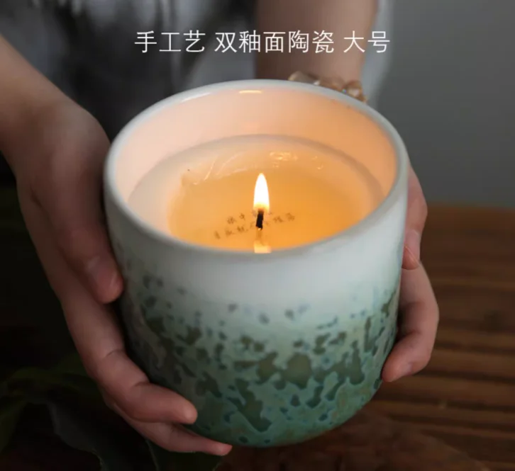 Aromatherapy Candle Ceramic Cup Super Large Capacity Bedroom Durable Burning Fragrance Decoration Home Use