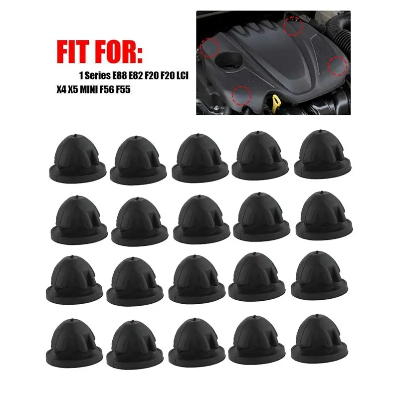 أداة احترافية 20 قطعة غطاء محرك السيارة الوفير المخازن المؤقتة 11127614138 لسيارات BMW 1 2 3 4 5 6 7 سلسلة غطاء المحرك المطاط جبل جروميت بوش