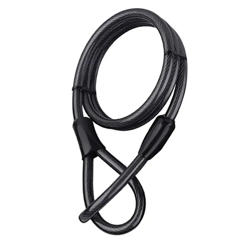 Anti-Theft Cable with Looped Ends Anti-Theft Security Cable Double Loop End Lightweight Sturdy Bikes Lock Cable for Bicycles