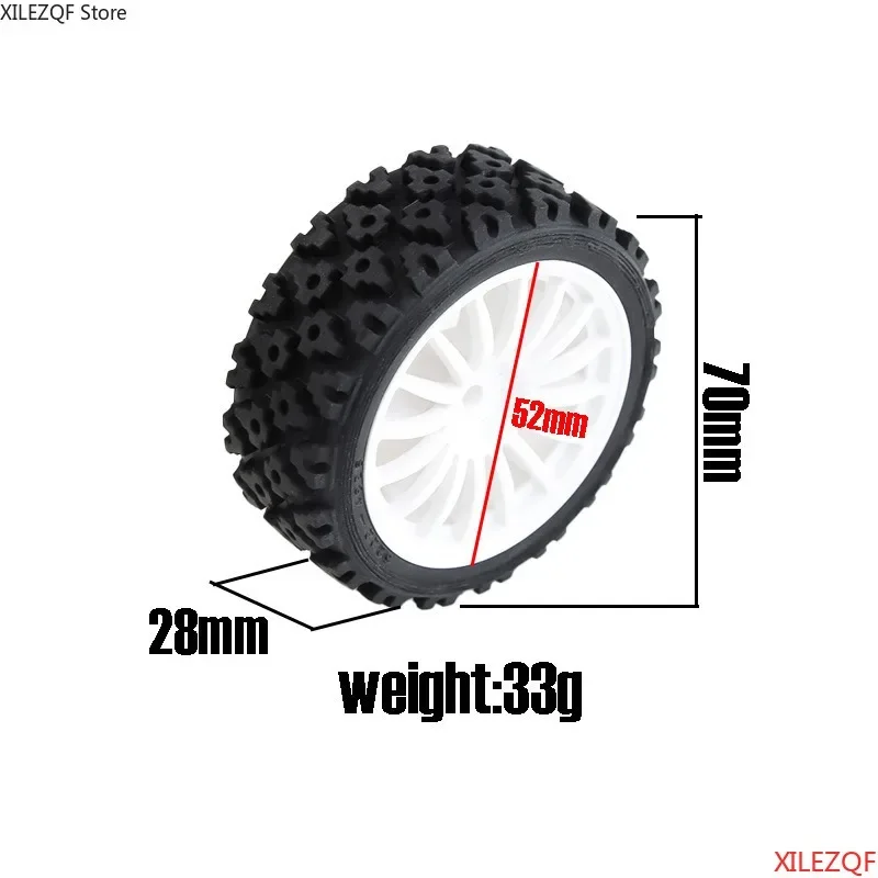 Flat Run Rally Universal Wheel Tires For Tamiya TT01/TT02/XV-01/XV02/HPI 1/10 RC Car Tires DIY Repair Accessories