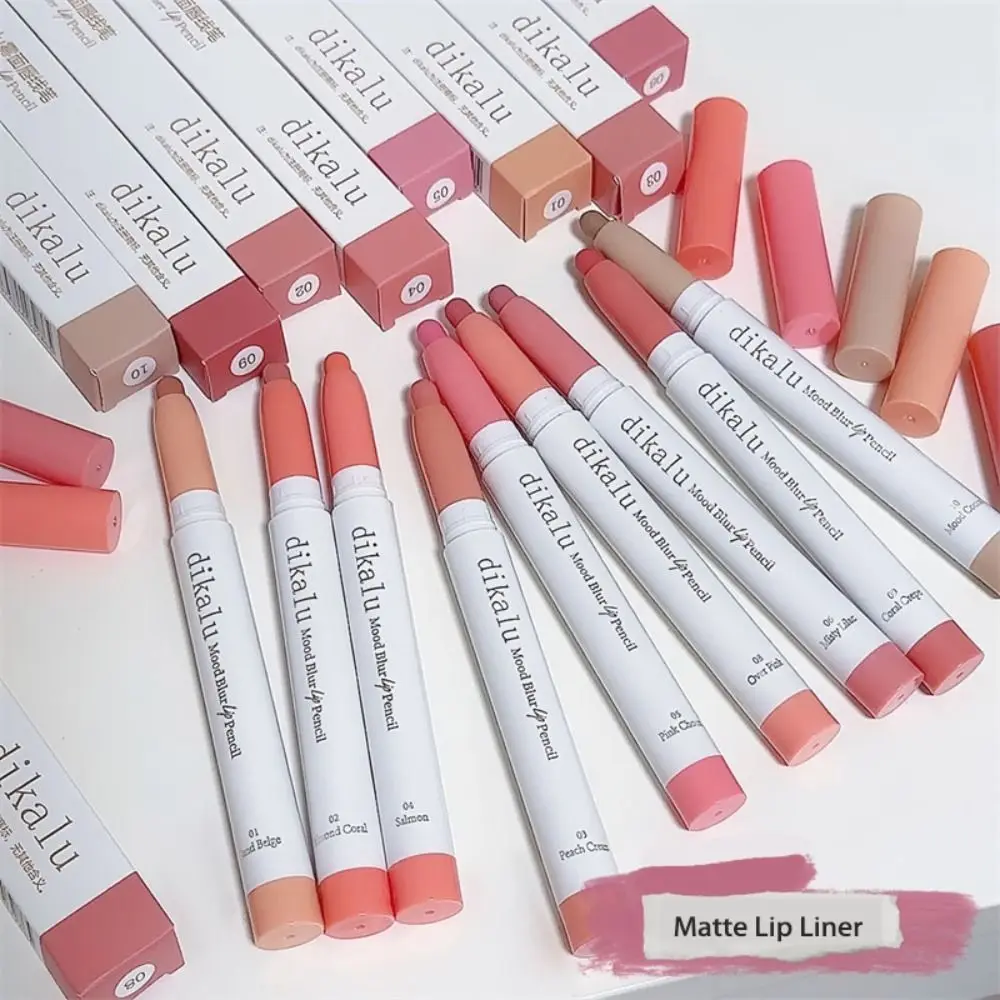 Wasserdichter matter Lip liner mit Anspitzer lang anhaltender natürlicher Lip gloss 10 Farben charmantes Lippen-Make-up