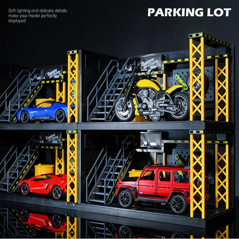 ألعاب موديل للدراجات النارية للأطفال والكبار ، ديكورات منزلية ، مشهد ذاتي الصنع من سبيكة ، ساحة تصليح لتصليح السيارات ، هدية لمحبي الدراجات النارية ،